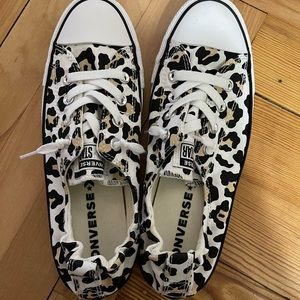 Gently loved Leopard Converse